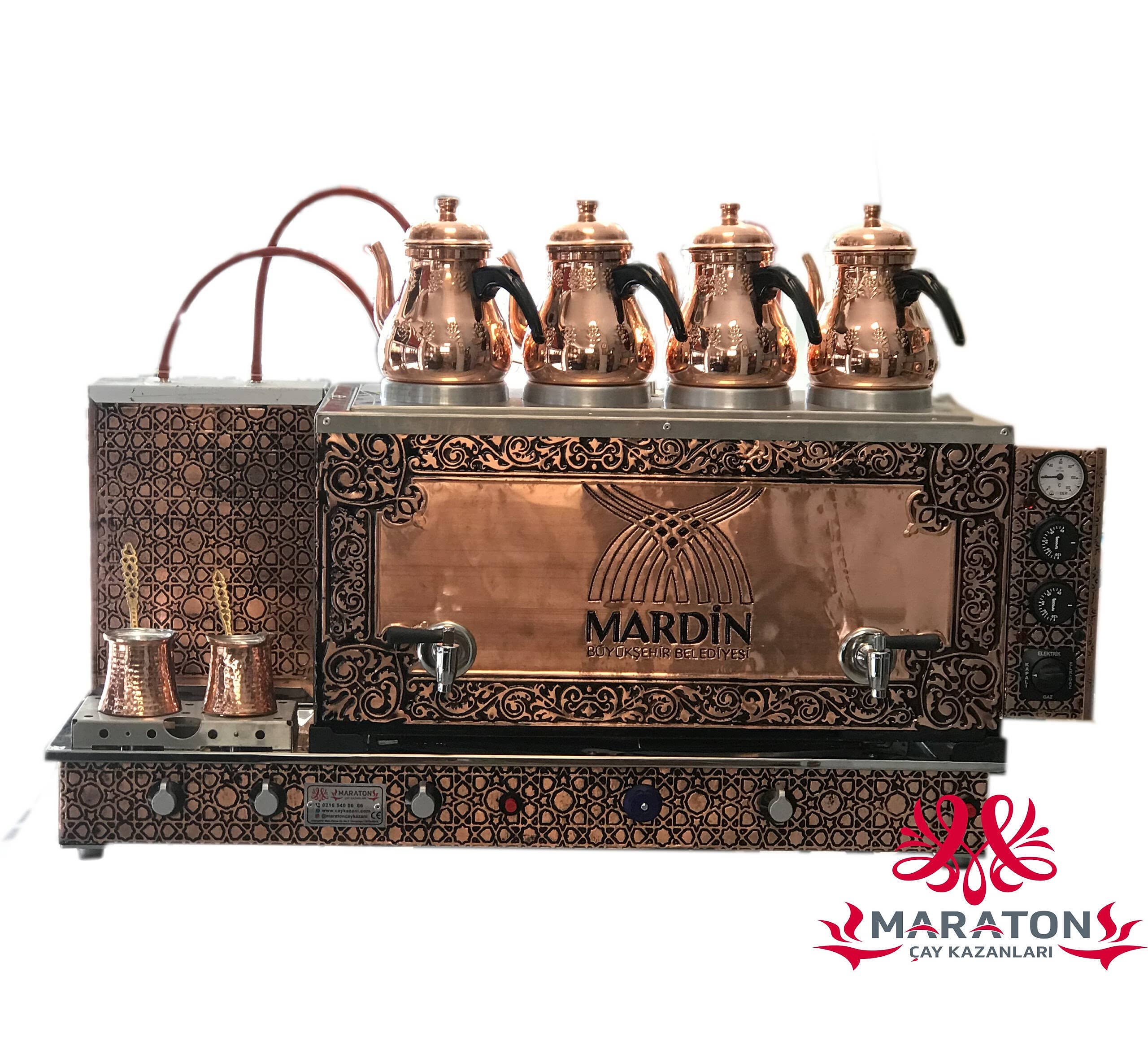 mardin logolu çay kazanı